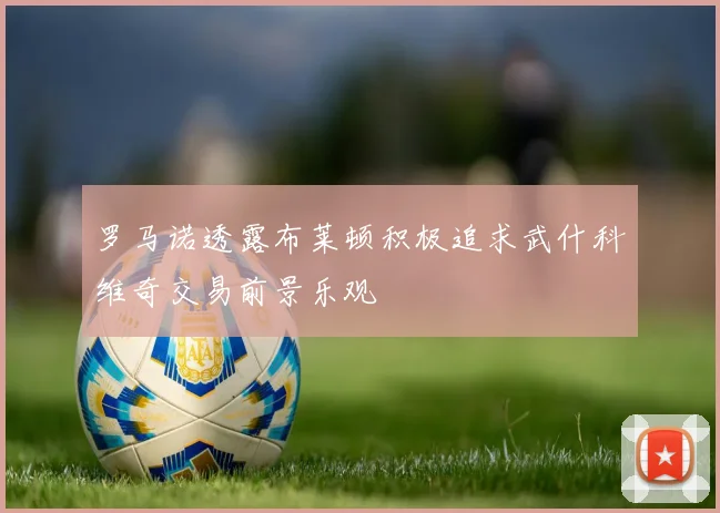 罗马诺透露布莱顿积极追求武什科维奇交易前景乐观